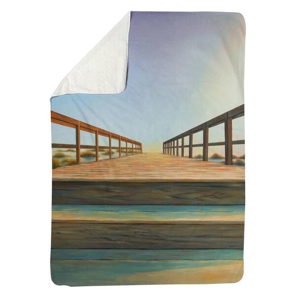 Kd Cuna 60 x 80 in. Footbridge-Sherpa Fleece Blanket - KD2786925
