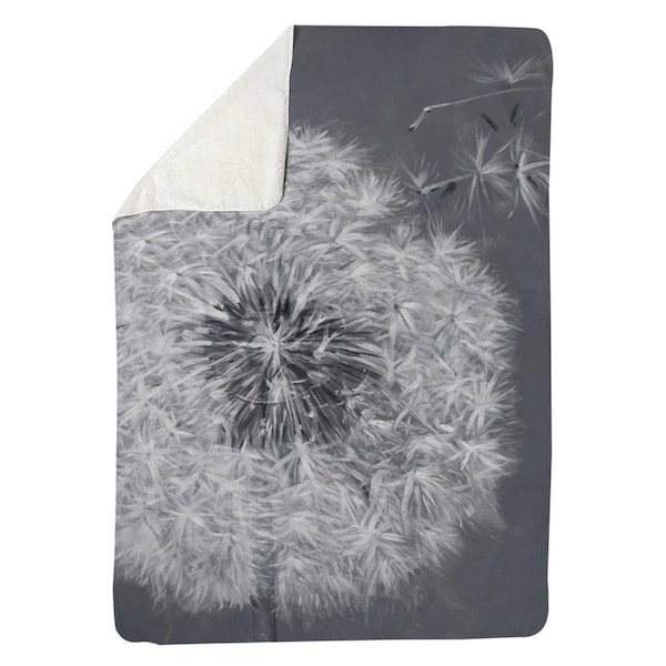 Kd Cuna 60 x 80 in. Blowing Dandelion-Sherpa Fleece Blanket - KD2786932