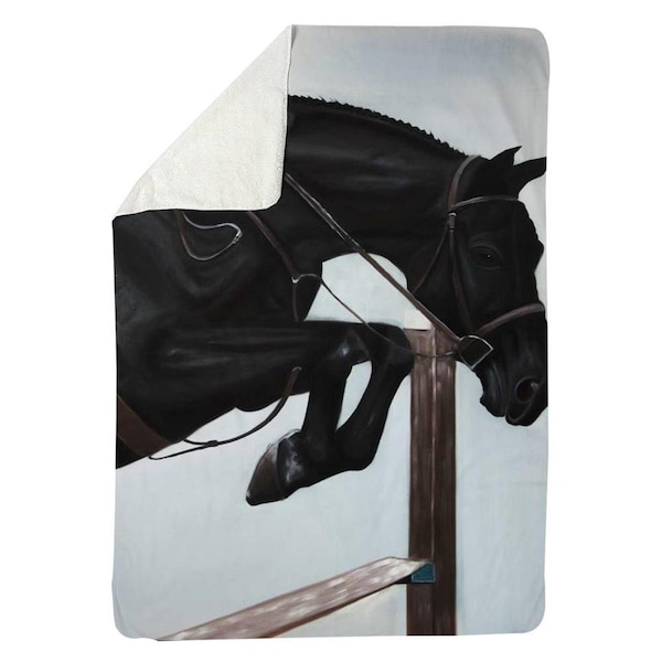Kd Cuna 60 x 80 in. Riding Competition-Sherpa Fleece Blanket - KD2789760