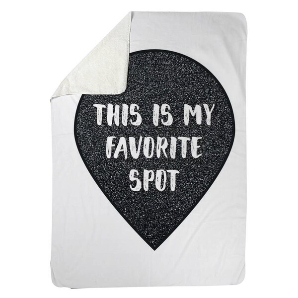 Kd Cuna 60 x 80 in. Its My Favorite Spot-Sherpa Fleece Blanket - KD3339444