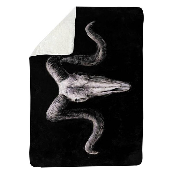 Kd Cuna 60 x 80 in. Skeleton Skulls Grunge Style-Sherpa Fleece Blanket - KD2791115