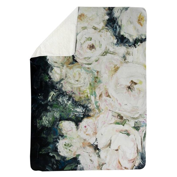 Kd Cuna 60 x 80 in. Garden Roses-Sherpa Fleece Blanket - KD2786722