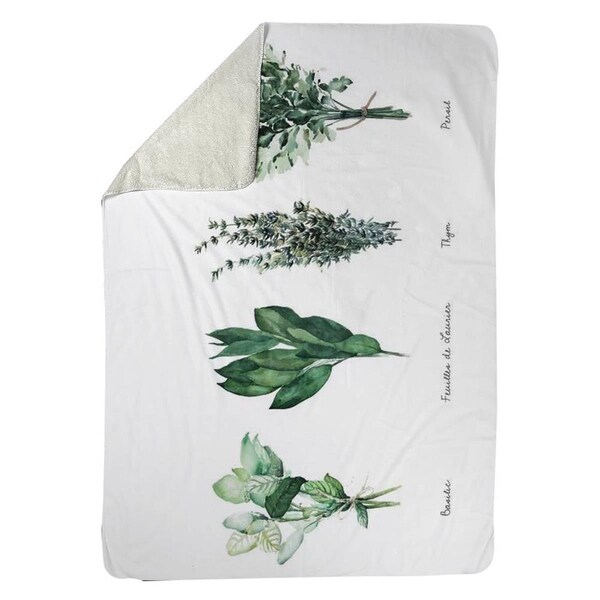Kd Cuna 60 x 80 in. Fines Herbes-Sherpa Fleece Blanket - KD3331795