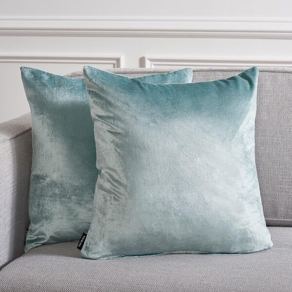 Safavieh 18 x 18 in. Davina Pillow, Aqua, 2PK - PLS500B-1818-SET2
