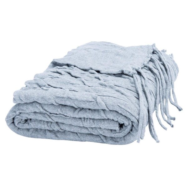 Safavieh 50 x 60 in. Delena Throw, Light Grey - THR241E-5060