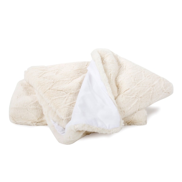 Howard Elliott Throw Faux Fur Angora Natural - 115-1092