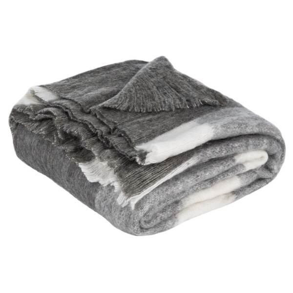 Safavieh 50 x 60 in. Aspen Throw, Grey & White - THR620A-5060