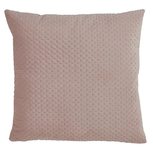Rlm Distribution 18 in. Square Poly Filled Pinsonic Velvet Throw Pillow - Blush - HO1620677
