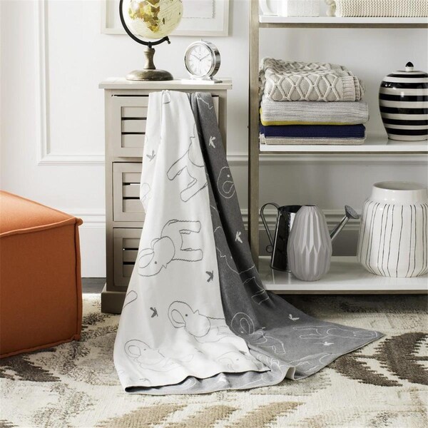 Safavieh 50 x 60 in. Ella Knit Throw, Grey - THR196A-5060