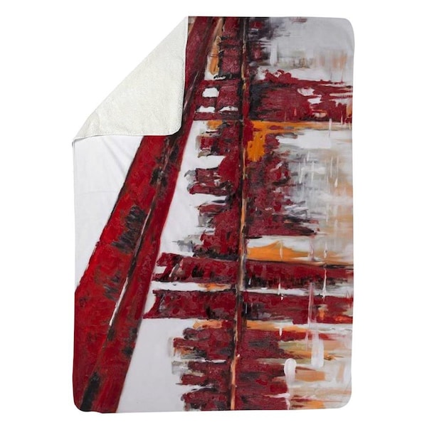 Kd Cuna 60 x 80 in. Red Bridge-Sherpa Fleece Blanket - KD2790158