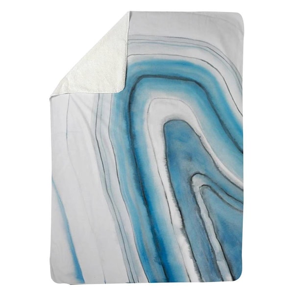 Kd Cuna 60 x 80 in. Round Geode-Sherpa Fleece Blanket - KD2789883
