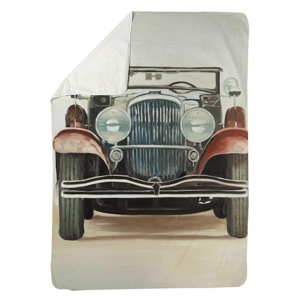 Kd Cuna 60 x 80 in. Old 1920s Luxury Car-Sherpa Fleece Blanket - KD2786700