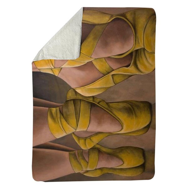 Kd Cuna 60 x 80 in. Synchronized Ballerinas-Sherpa Fleece Blanket - KD2789894