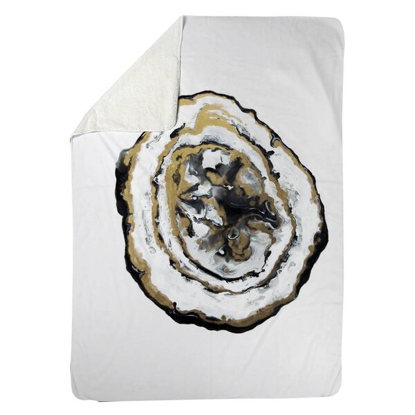 Kd Cuna 60 x 80 in. Golden Geode-Sherpa Fleece Blanket - KD2786020