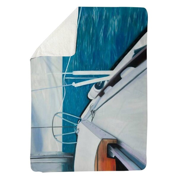 Kd Cuna 60 x 80 in. Sail on the Water-Sherpa Fleece Blanket - KD2787534