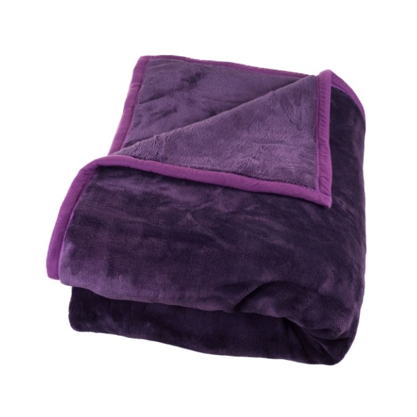 Hastings Home Hastings Home Solid Soft Heavy Thick Plush Mink Blanket 8 pound - Purple - 542100CYQ