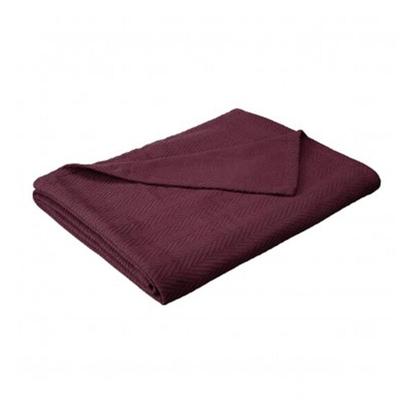 Impressions Impressions BLANKET-MET FQ PL Full & Queen Cotton Blanket; Metro - Plum - BLANKET_MET FQ PL
