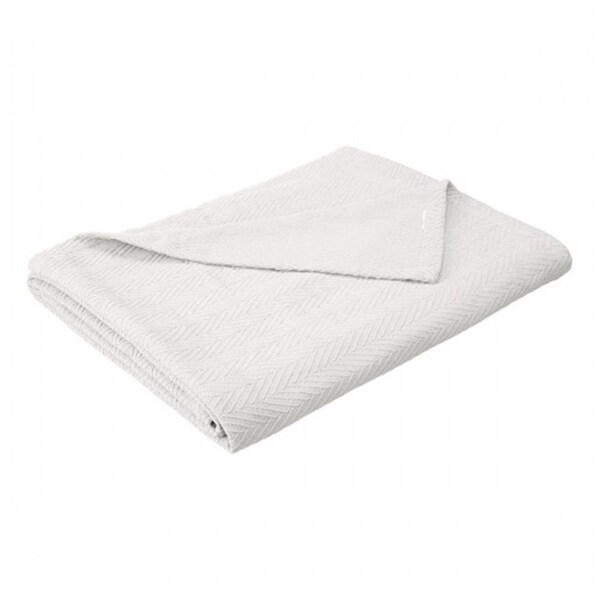 Impressions Impressions BLANKET-MET KG WH King Cotton Blanket; Metro - White - BLANKET_MET KG WH
