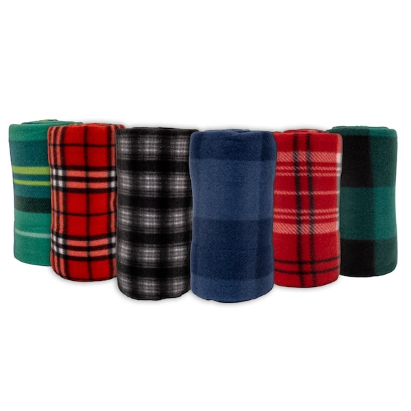 Blackcanyon Outfitters Plaid Rolled Throw, 50 x 60, Asst - BCGMYFB3
