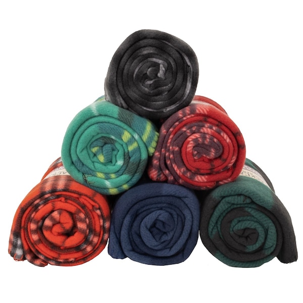 Blackcanyon Outfitters Plaid Rolled Throw, 50 x 60, Asst - BCGMYFB3