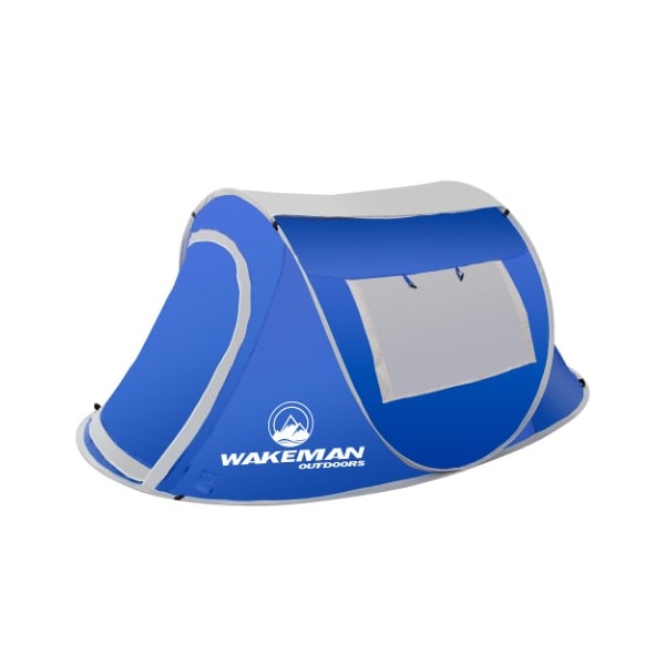 Leisure Sports Pop-up Tent 2-person Water Resistant Barrel Style Tent for Camping with Rain Fly And Carry Bag, BLue - 551852MEX