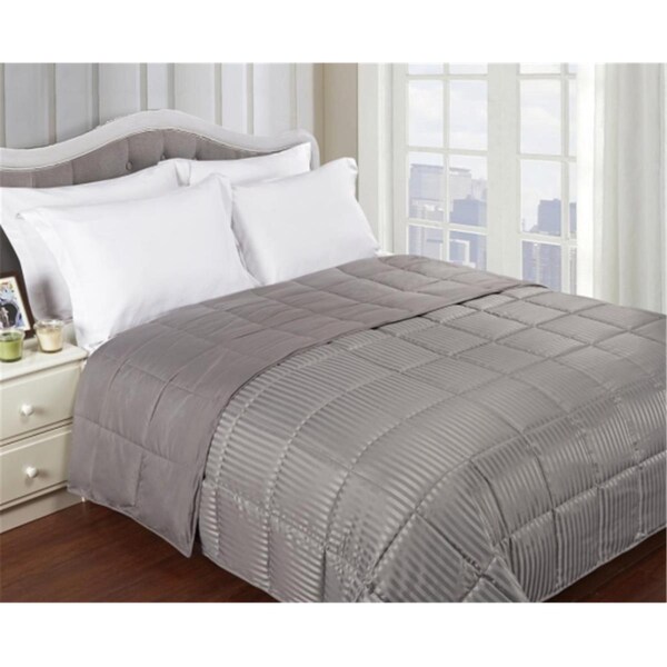 Grand Down All Season Down Alternative Reversible Blanket King-Grey - BLANKET KG GR