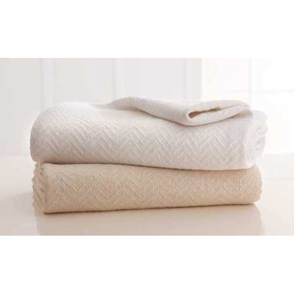 Grand Patrician Blanket, Queen, White, PK2 - 1B07334
