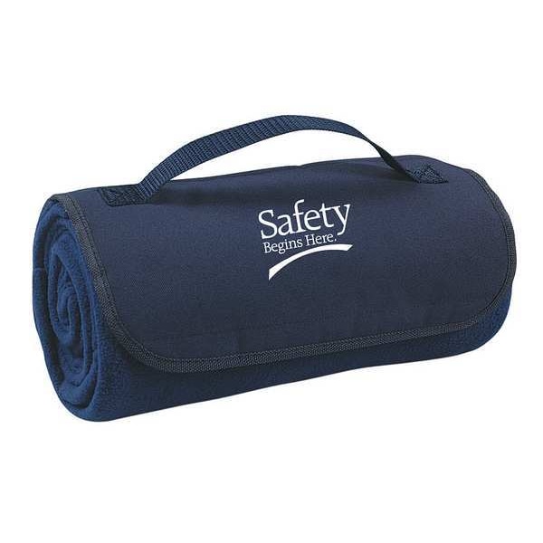 Zoro Select Blanket, Safety Begins Here, Navy Blue - 9X691