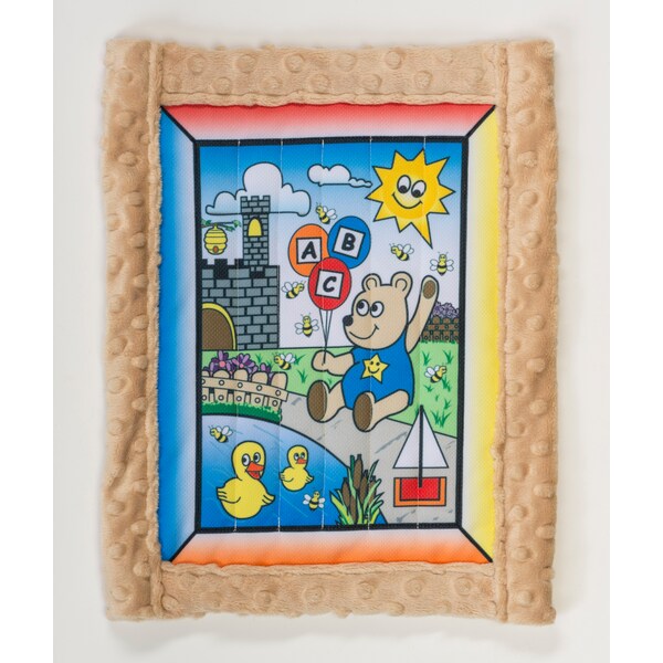 Pearl Toddler Quilt Kit, Boy Bear W/ Tan Minkee Back - 1234-7