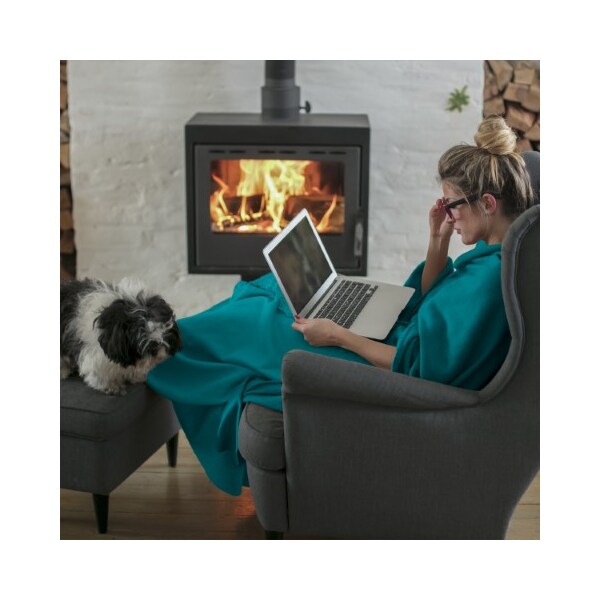 Hastings Home Chenille Throw Blanket for Couch, Home Decor, Bed, Sofa and Chair-Oversized 60" x 70", Lagoon Teal - 630391CST