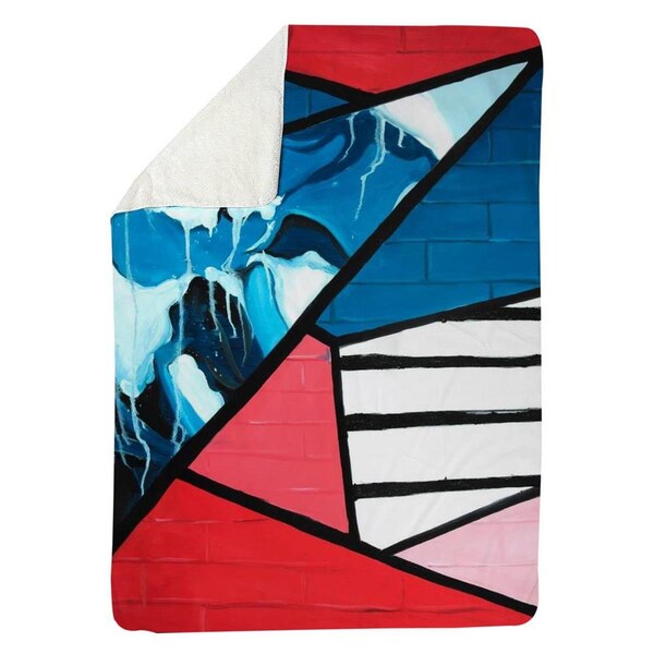 Kd Cuna 60 x 80 in. Diagonal Unity-Sherpa Fleece Blanket - KD2791109