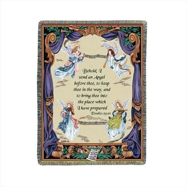 Manual Woodworkers & Weavers Manual Woodworkers and Weavers ATLASY Angel Symphony Tapestry Throw Blanket Fashionable Jacquard Woven 50 X 60 in. - ATLASY
