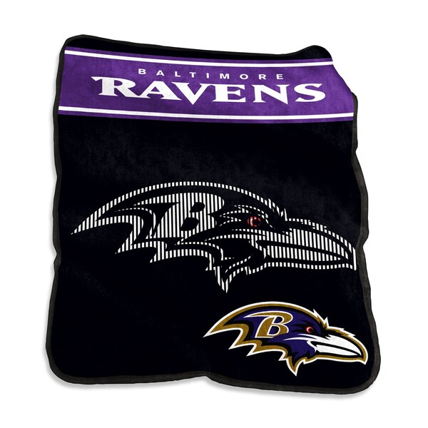 Logo Brands Baltimore Ravens 60x80 Raschel Throw - 603-26X