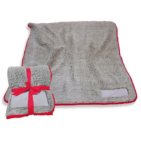 Logo Chair Trim Frosty Fleece Blanket, Plain Red - 001-25F-RED