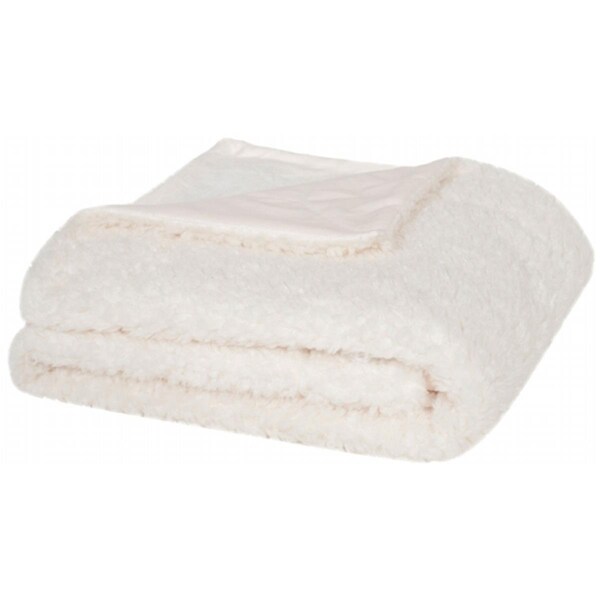 Safavieh Marshmallow Faux Synthetic Fur Throw- Creme - 50 x 1.5 x 60 in. - THR711A-5060