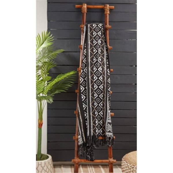 Doba-Bnt 50 x 60 in. Mudcloth Throw Blanket, Black - SA3189166