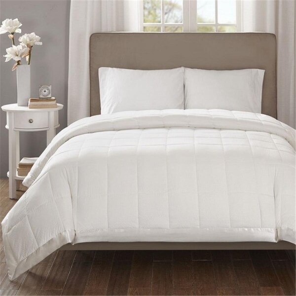 Madison Park Cambria Premium Oversized Down Alternative Blanket - Ivory, Full and Queen - MP51-2599
