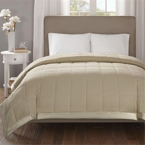 Madison Park Cambria Premium Oversized Down Alternative Blanket - Taupe, Twin - MP51-2601