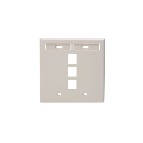 Leviton Number of Gangs: 2 High-Impact Plastic, Light Almond - 42080-3TP