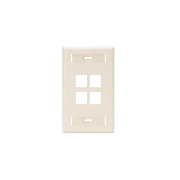 Leviton Number of Gangs: 1 High-Impact Plastic, Light Almond - 42080-4TS