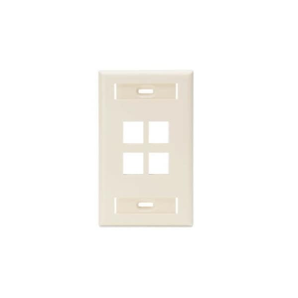 Leviton Number of Gangs: 1 High-Impact Plastic, Light Almond - 42080-4TS