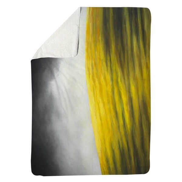 Begin Home Decor 60 x 80 in. Yellow Hill-Sherpa Fleece Blanket - 5545-6080-LA173-1