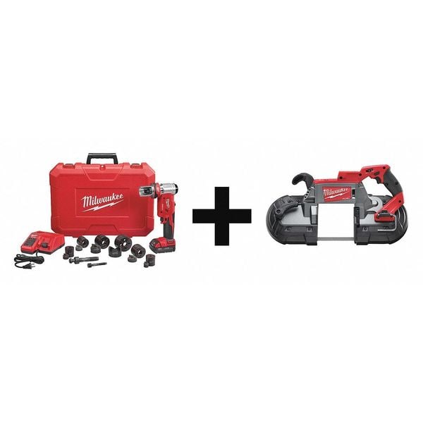 Milwaukee Tool Cordless Knockout Tool Kit with Battery, 18.0V - 2677-21, 2729-20