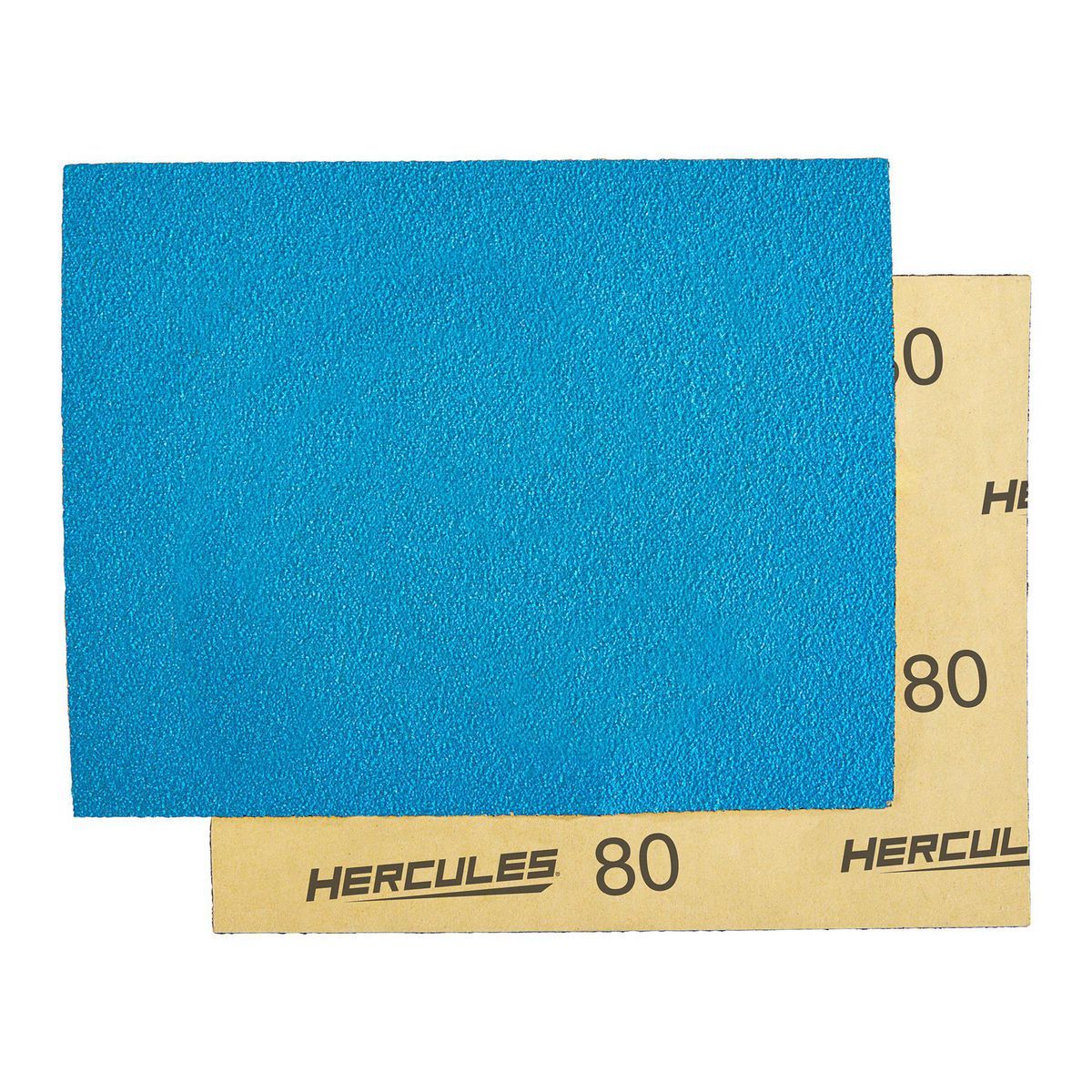 Hércules 4-1/2 in. x 5-1/2 in. 80 Grit 1/4 Hoja de lija con grano de alúmina cerámica, paquete de 5 - 58133