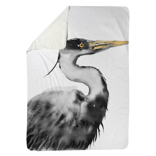 Kd Cuna 60 x 80 in. Great Heron-Sherpa Fleece Blanket - KD2790143
