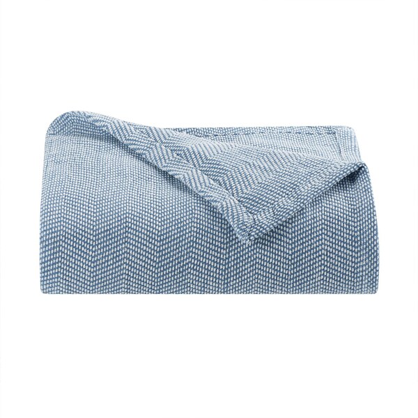 Monarch Brands Aston & Arden Chenille Throw Blanket - Blue - P-THROW-CHEN-BL
