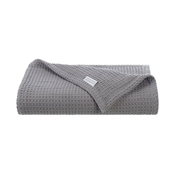 Monarch Brands Aston & Arden Waffle Throw Blanket - Grey - P-THROW-WFL-GY