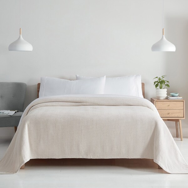 Monarch Brands Aston & Arden Chenille Blanket - Queen, Tan - P-BLT-CHN-QN-TN