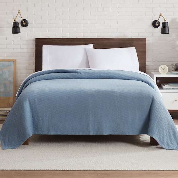 Monarch Brands Aston & Arden Tencel Blanket - Twin, Blue - P-BKT-TNC-TW-BL