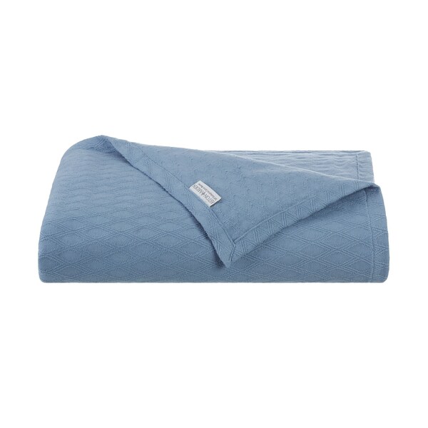 Monarch Brands Aston & Arden Tencel Throw Blanket - Blue - P-THROW-TNC-BL
